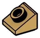 Slope brick 25 1 x 1 with open stud on slope
