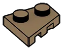 Wedge Plate 2 x 2 without right corner in Brown, Teak