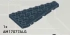 Wedge Plate 4 x 8, Left in Gray, Dark Smoke
