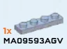 Plate 1 x 4 in Gray, Light (Metallic)