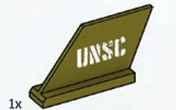 Wing with UNSC Markings in Green, Light Olive Drab (Metallic)