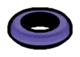 Connector 1 x 1 ring, round