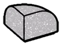 Slope brick 1 x 1 corner round in Gray, Steel