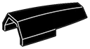Slope panel 2 x 4 double tapered in Black