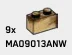 Brick 1 x 2 in Sand, Dark (Camo)
