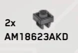 Plate Modified 1 x 1 with underside clip in Gray, Light Camo (Metallic)