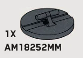Turntable 4 x 4 Round with Raised Horizonal Bar in Gray, Dark (Metallic)