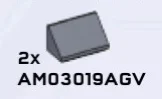 Slope 45 2 x 1 in Gray, Light (Metallic)