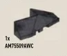 Slope brick 33 2 x 4 double / 45, right with cutout in Gray, Dark (Metallic Camo)