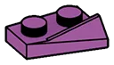 Slope plate 2 x 1, double-sloping, right