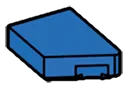 Wedge Tile 1 x 2 without corner, right in Blue