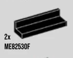 Panel 1 x 4 two-thirds height in Black