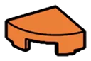 Tile 1 x 1 quarter round in Orange, Bright