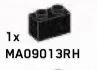 Brick 1 x 2 in Black (Metallic)