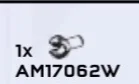 Connector: pin, short with clip in Clear (Translucent)