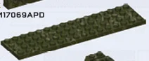 Plate 4 x 16 in Green, Jungle (Camo)