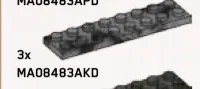 Plate 2 x 8 in Gray, Light Camo (Metallic)