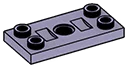 Plate 2 x 4 with studs at end and hole at center