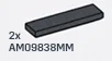 Tile 1 x 4 in Gray, Dark (Metallic)