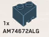 Wedge Brick 2 x 2 without right corner in Gray, Dark Smoke