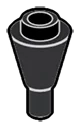 Cone 1 x 1 inverse with grip in Gray, Dark Charcoal