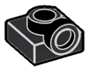 Bracket 1 x 1 with one stud on side, ascending in Gray, Dark Charcoal