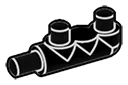 Engine component: exhaust pipe, small on two pegs in Black