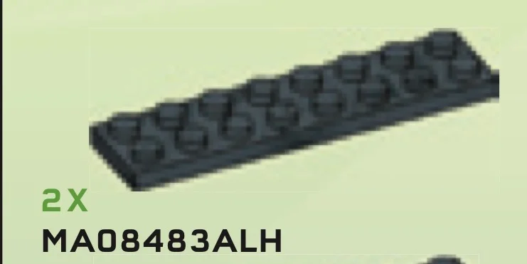 Plate 2 x 8 in Gray, Dark (Camo)