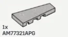 Wedge Tile 2 x 4 - Right in Gray, Steel