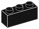 Brick 1 x 3 in Grey, Charcoal