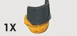 Shoulder Armor: Spartan Commando - Yellow w/ Printed Dark Gray Upper Section (Reach Armor) in Multicolored