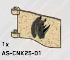 Flag: 1 x 4 x 6 - Desert Tan w/ Fireteam Rhino Emblem in Sand, Dark (Camo)