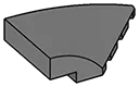 Slope 3 x 4 with left cutout in Gray, Dark (Flake)
