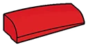 Slope brick 1 x 3 tapered right in Red, Flame