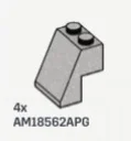 Slope brick 65 2 x 2 x 2 in Gray, Steel