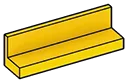 Panel 1 x 1 x 4 in Yellow, Lemon