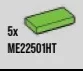 Tile 1 x 2 in Green, Soft Grass