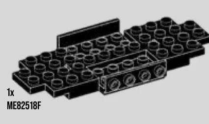 Vehicle body 4 x 12 with studded side panels in Black