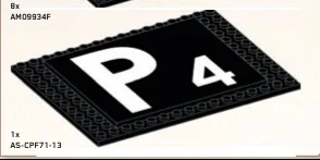 Plate Modified 12 x 16 with Raised Center Tile w/ Printed P4 in White in Black