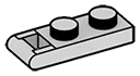 Plate 1 x 2 w/ Bar Handle, type 01 in Gray, Dull