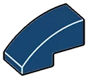 Slope 1 x 1 x 2 Curved in Blue, Midnight