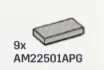Tile 1 x 2 in Gray, Steel
