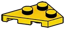 Wedge Plate 2 x 3 without corner, right in Yellow, Lemon