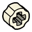 Gearing, bushing, small with axle hole in White, Bleached Bone