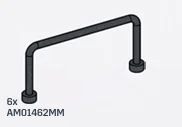 Bar 1 x 3 x 8 in Gray, Dark (Metallic)