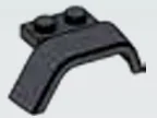 Plate Modified 1 x 2 with offset fender, right in Gray, Dark (Metallic)