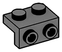 Bracket 1 x 2 - 1 x 2 with studs in Gray, Dark (Flake)
