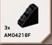 Slope brick 45 1 x 2.33 x 2 with studs on slope in Black