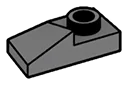 Slope plate 1 x 2 right in Gray, Dark (Flake)