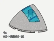 Slope Dome 4 x 4 w/ Dual Molded Trans- Blue - Right in Multicolored
